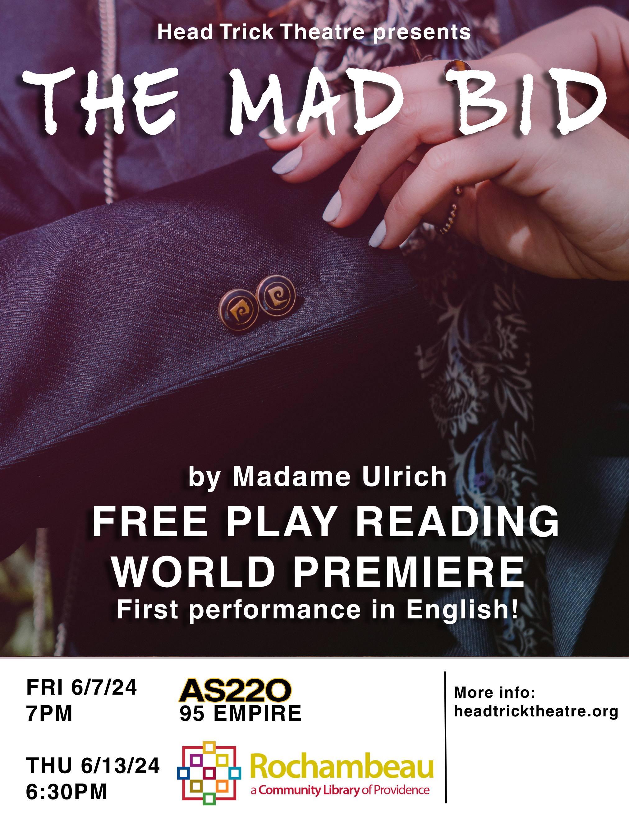 The Mad Bid by Madame Ulrich flyer